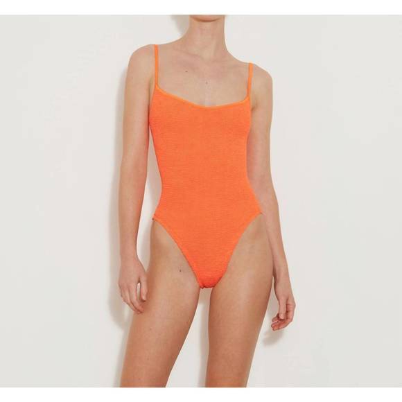 NEW HUNZA G pamela swimsuit in orange - Picture 2 of 3